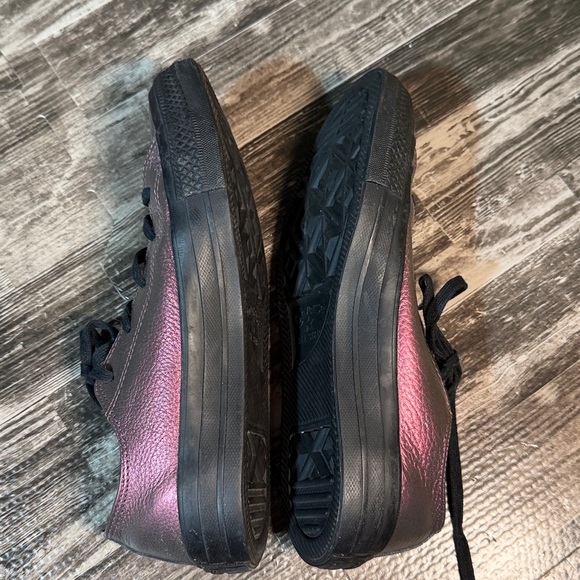 Converse Chuck Taylor All Star OX sneakers in Molasses/Black Metallic Leather - Picture 4 of 8